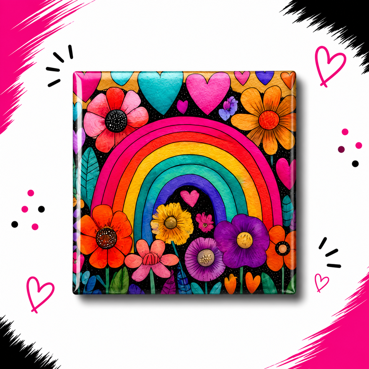 Bright Floral Rainbow 2