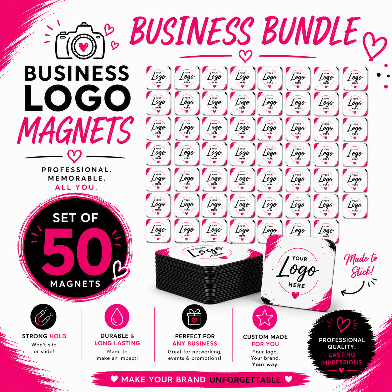 Business Logo Magnets - Business Bundle (50)