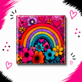 Bright Floral Rainbow 1