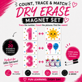 Dry Erase Count & Trace Magnet Set - PINK/GIRL
