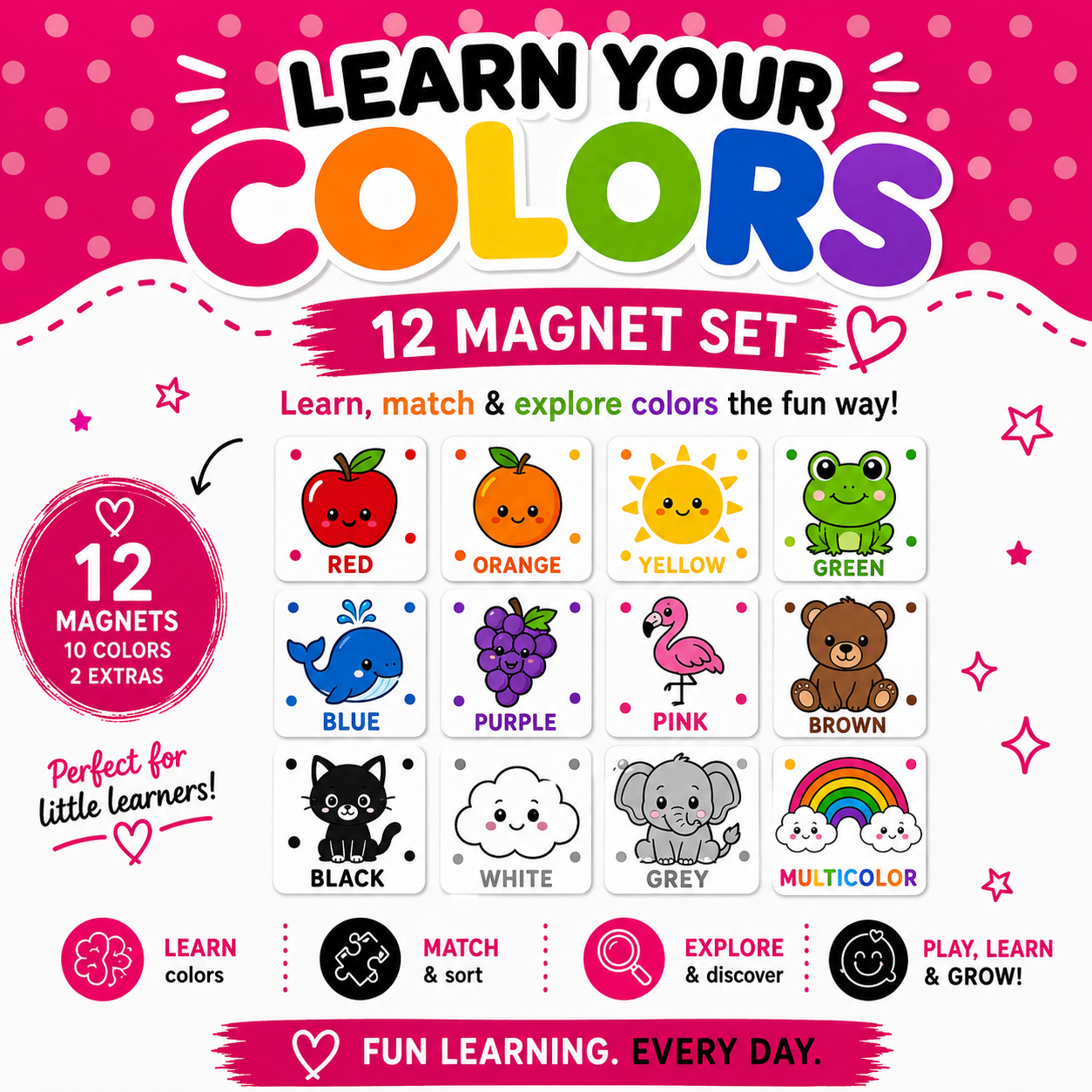 Learn Your Colors Magnet Set