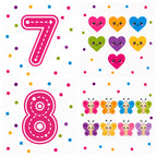 Dry Erase Count & Trace Magnet Set - PINK/GIRL